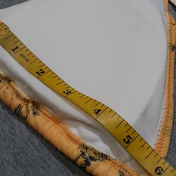 Sinful Rome Yellow Plaid Bikini Top Medium Yellow NWT - Picture 11 of 12